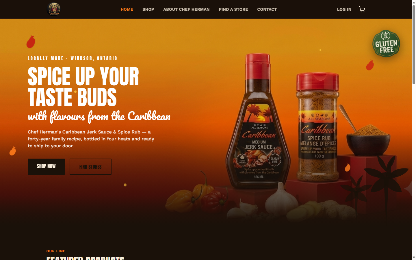 All Seasons Caribbean, a full e-commerce build by Coreventra for a jerk sauce and spice-rub brand
